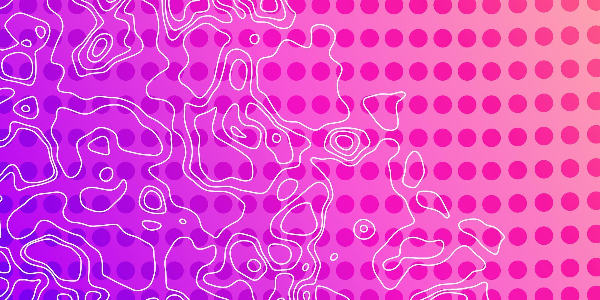 Colorful abstract design featuring contours and dots in vibrant hues vector