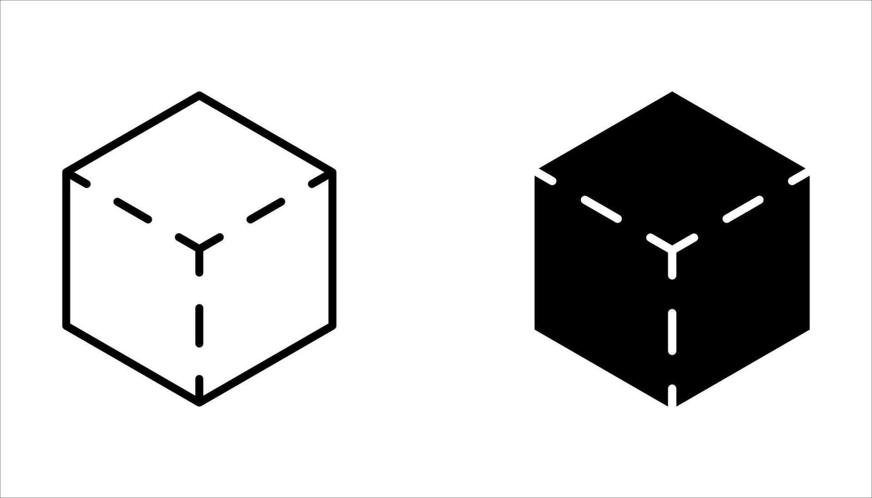 Box icon set, with white background. vector