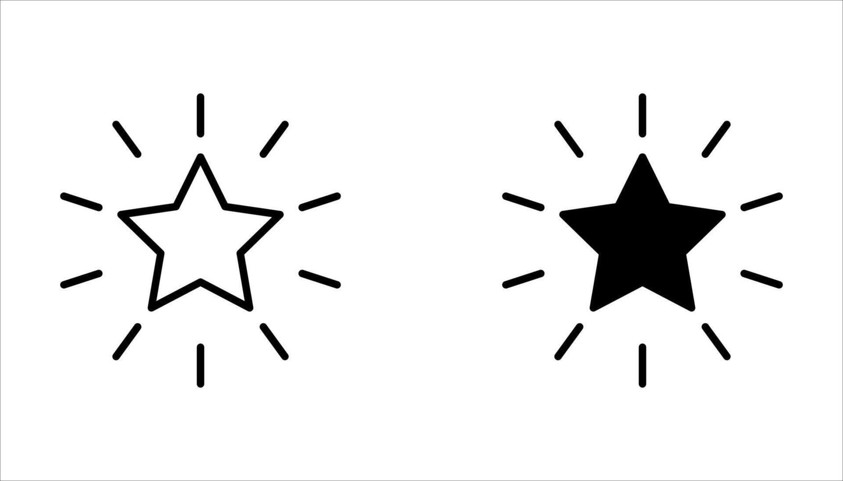 Star simple icons set, with a white background. vector
