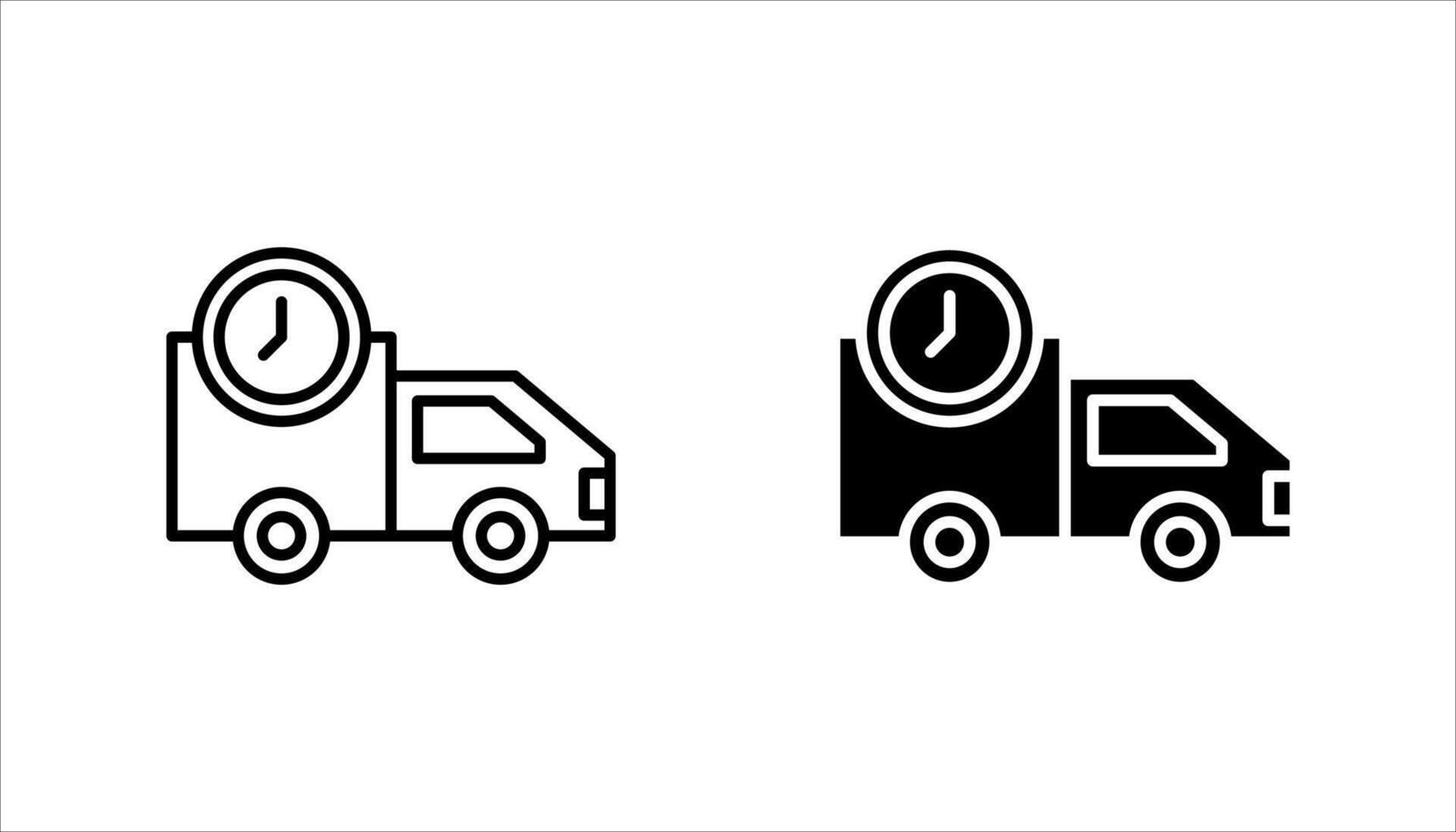 Fast delivery truck icon set, express delivery, quick move, line symbol. illustration EPS 10.. vector