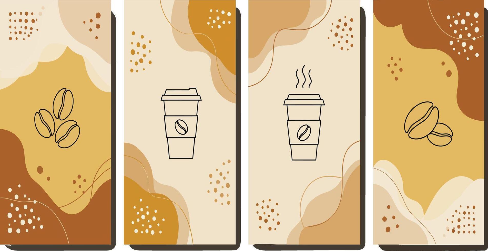 Coffee banner set illustration vector