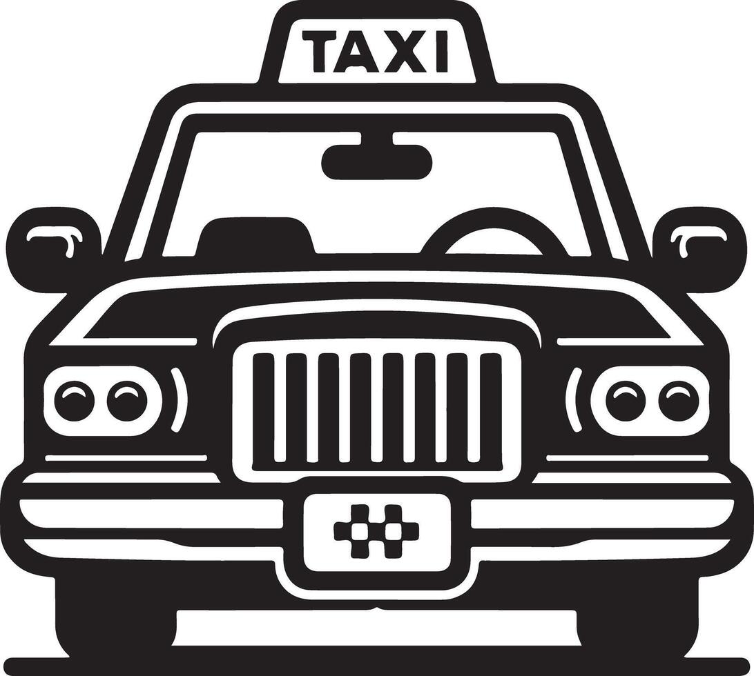 Taxi icon on a white background vector