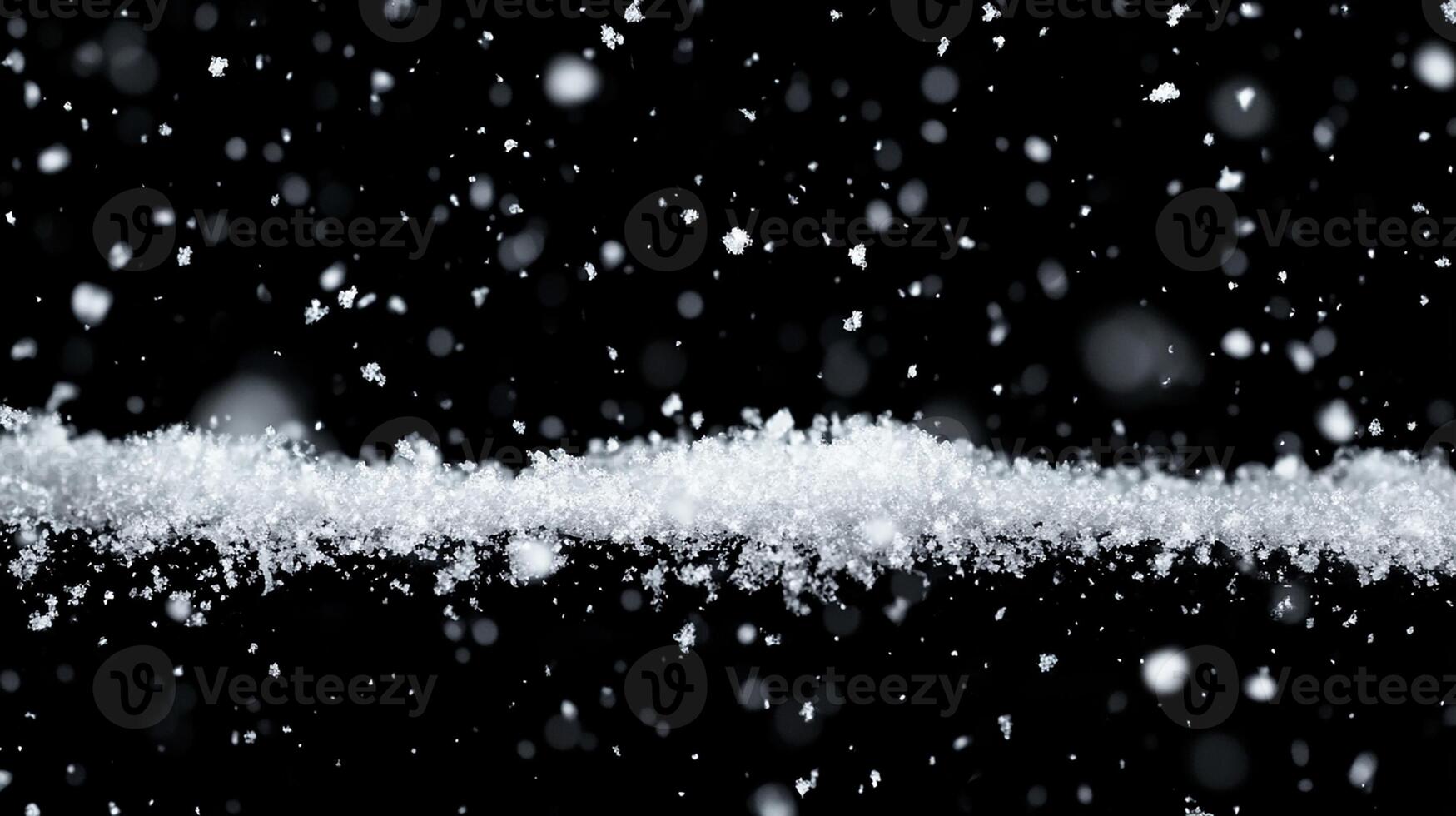 Snowflakes Falling on a Dark Background photo