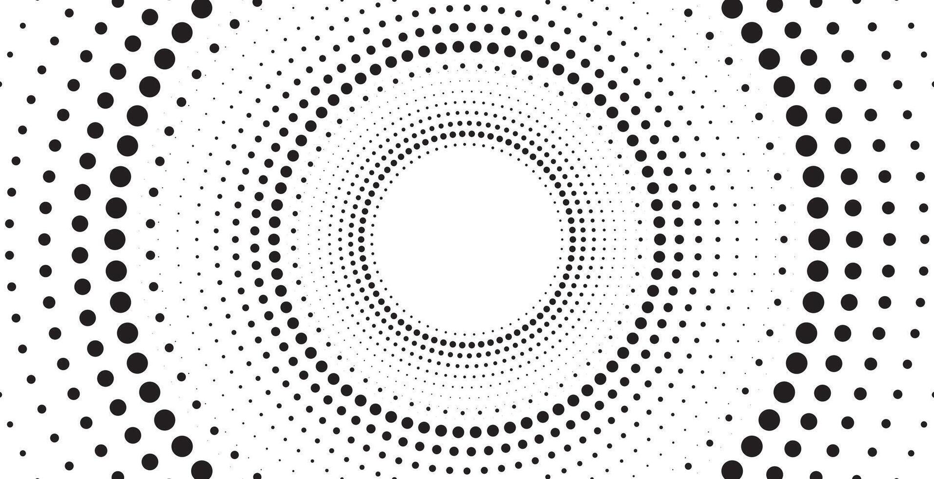 abstract halftone dots background in circle shape vector