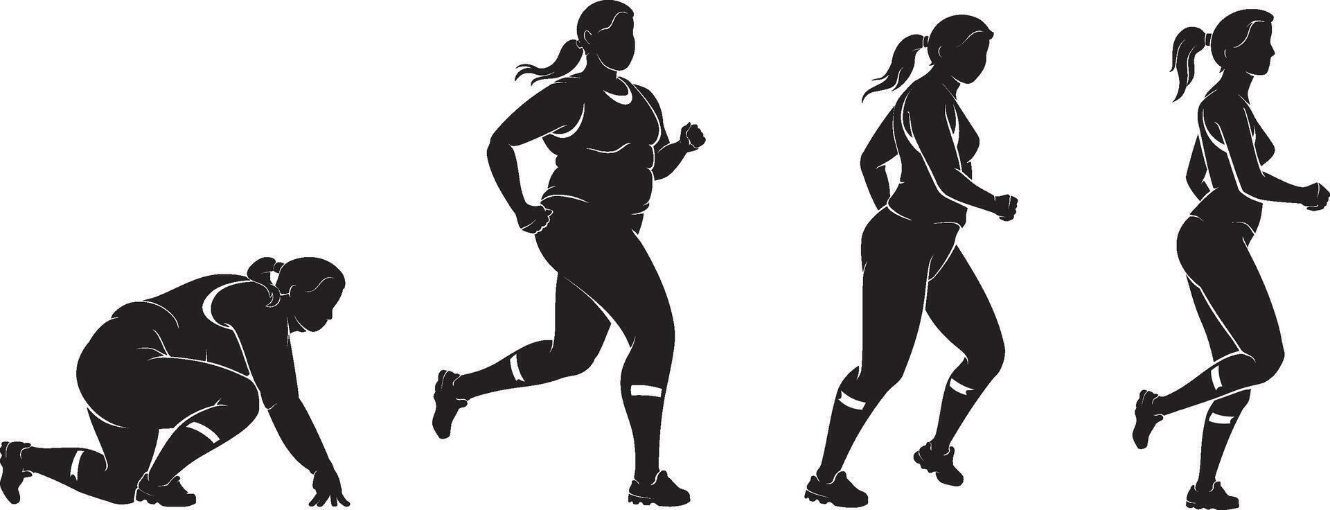 Lose Weight Run, Progress Sequence vector