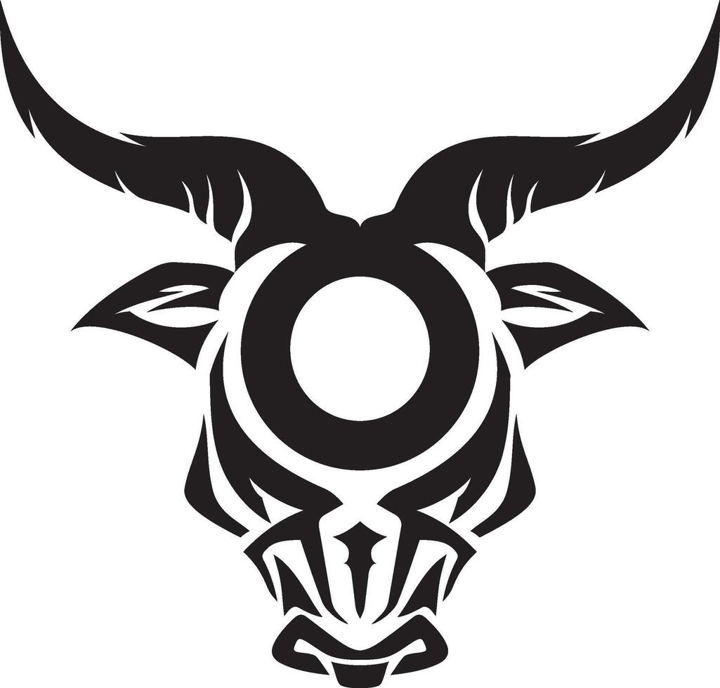 Taurus or Bull Abstract Head Design vector