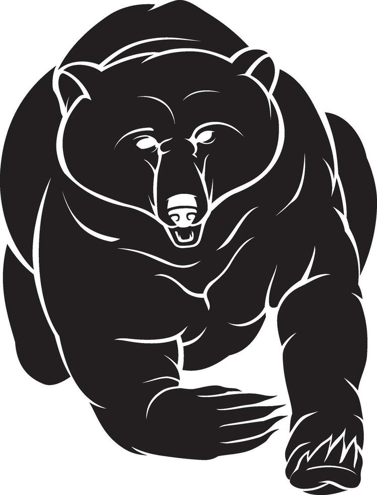 Grizzly Bear Attacking Forward vector