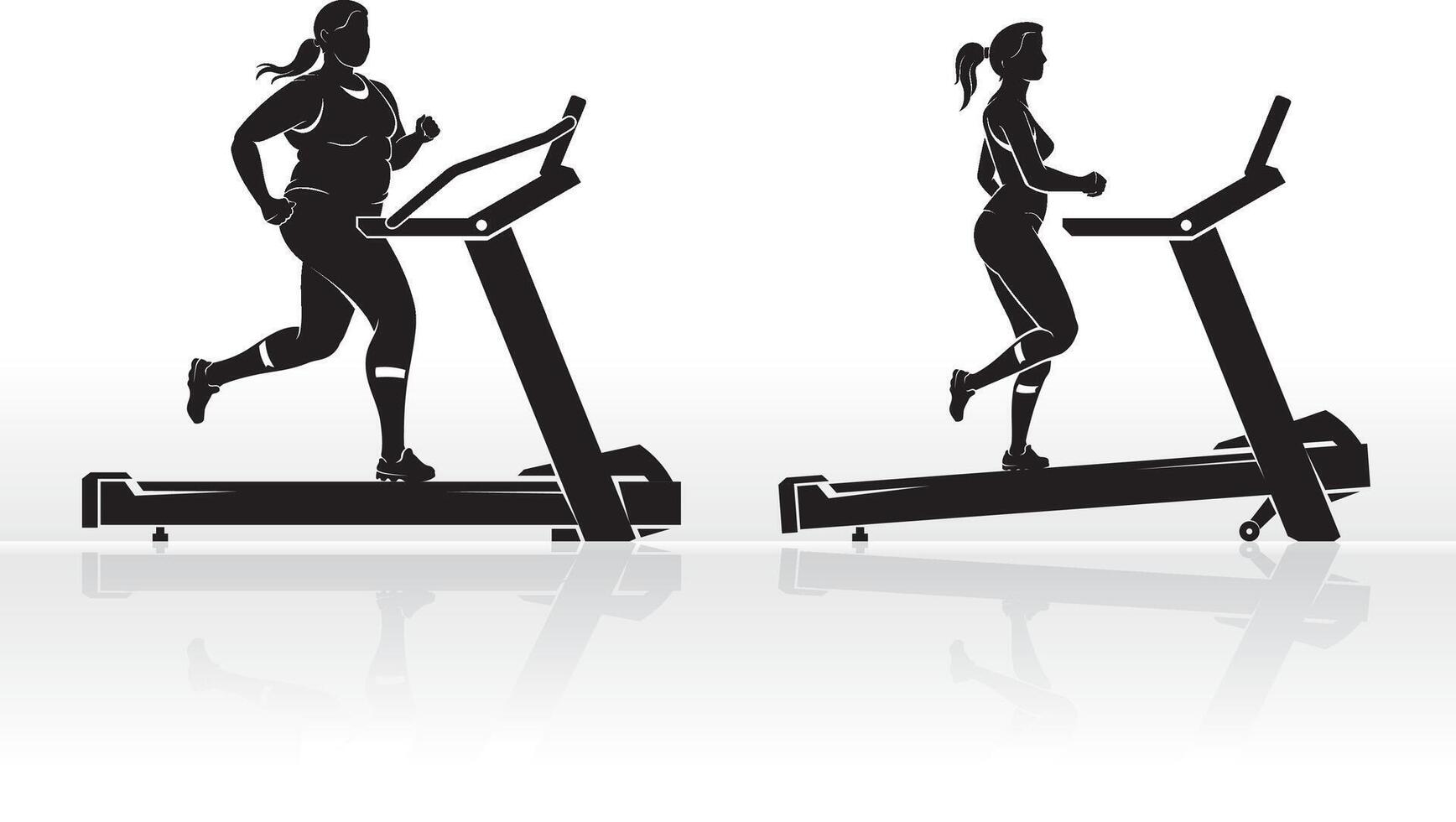Lose Weight Treadmill vector