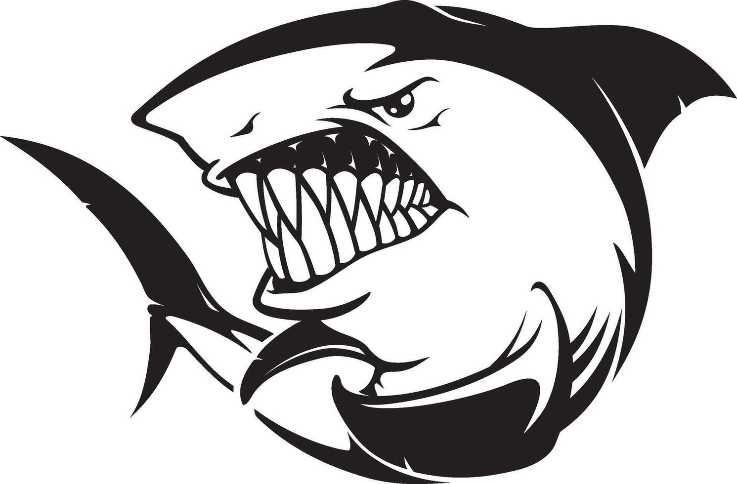 Shark Fury Mascot Symbol vector
