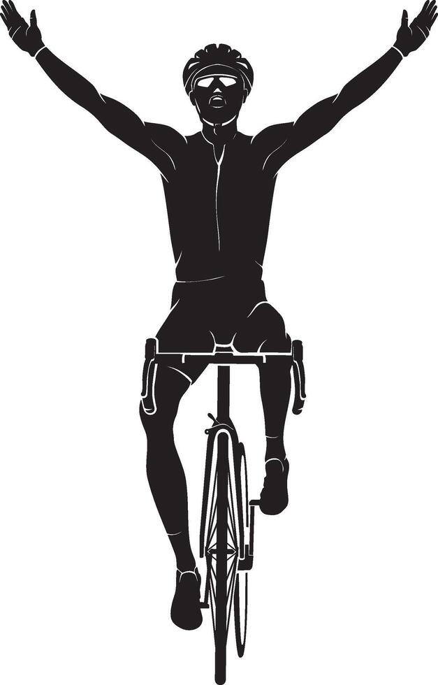 Cyclist Winner Silhouette vector
