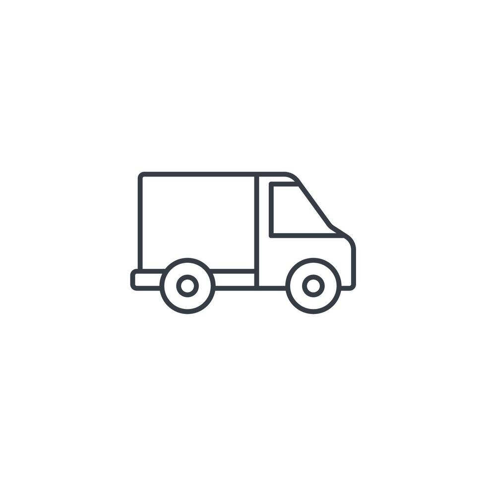 Delivery Van icon isolated on white background vector