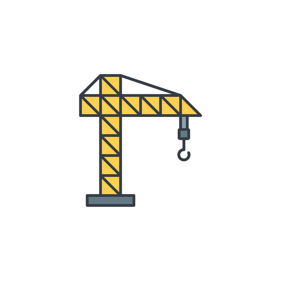 Crane icon isolated on white background vector