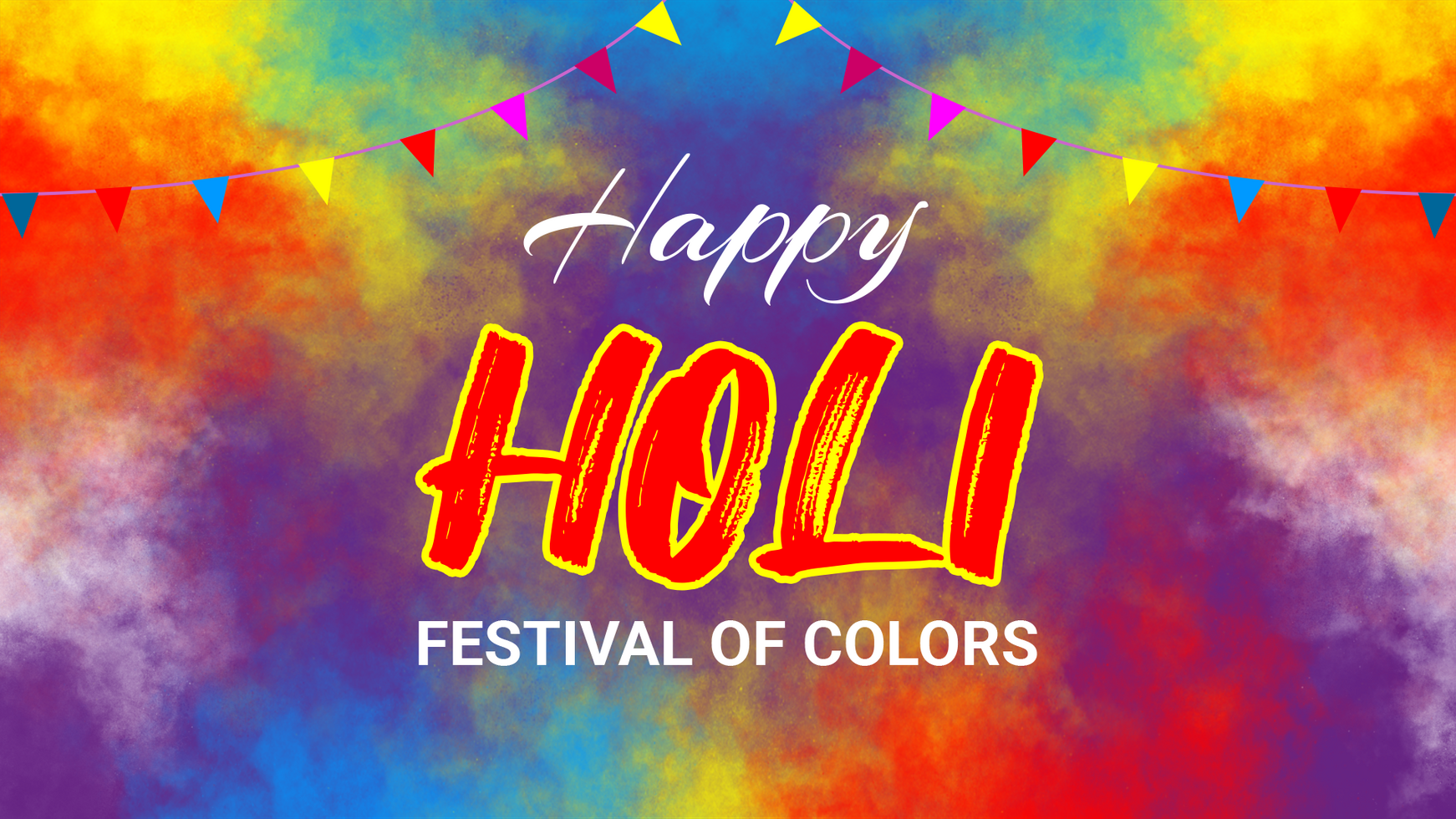 Indian Festival Happy Holi with colorful background and abstract design. psd