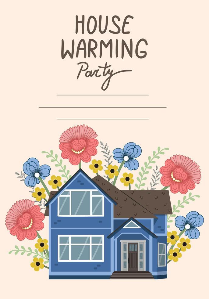 Housewarming Party Invitation Card. vector