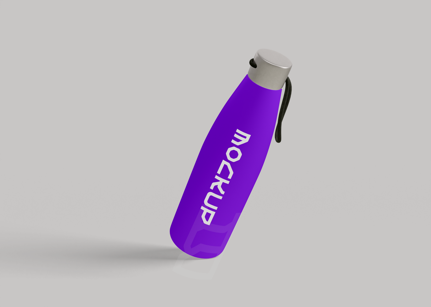 Glossy Thermos Bottle Mockup psd
