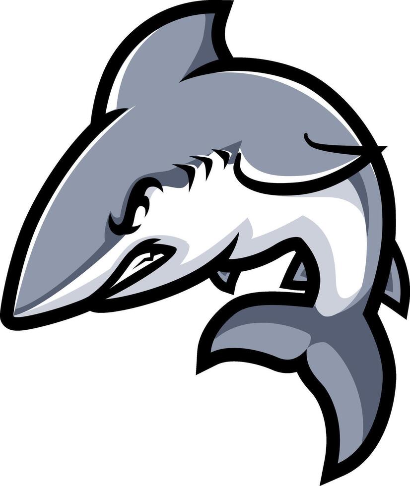 Shark Mascot E-Sport Branding Power vector
