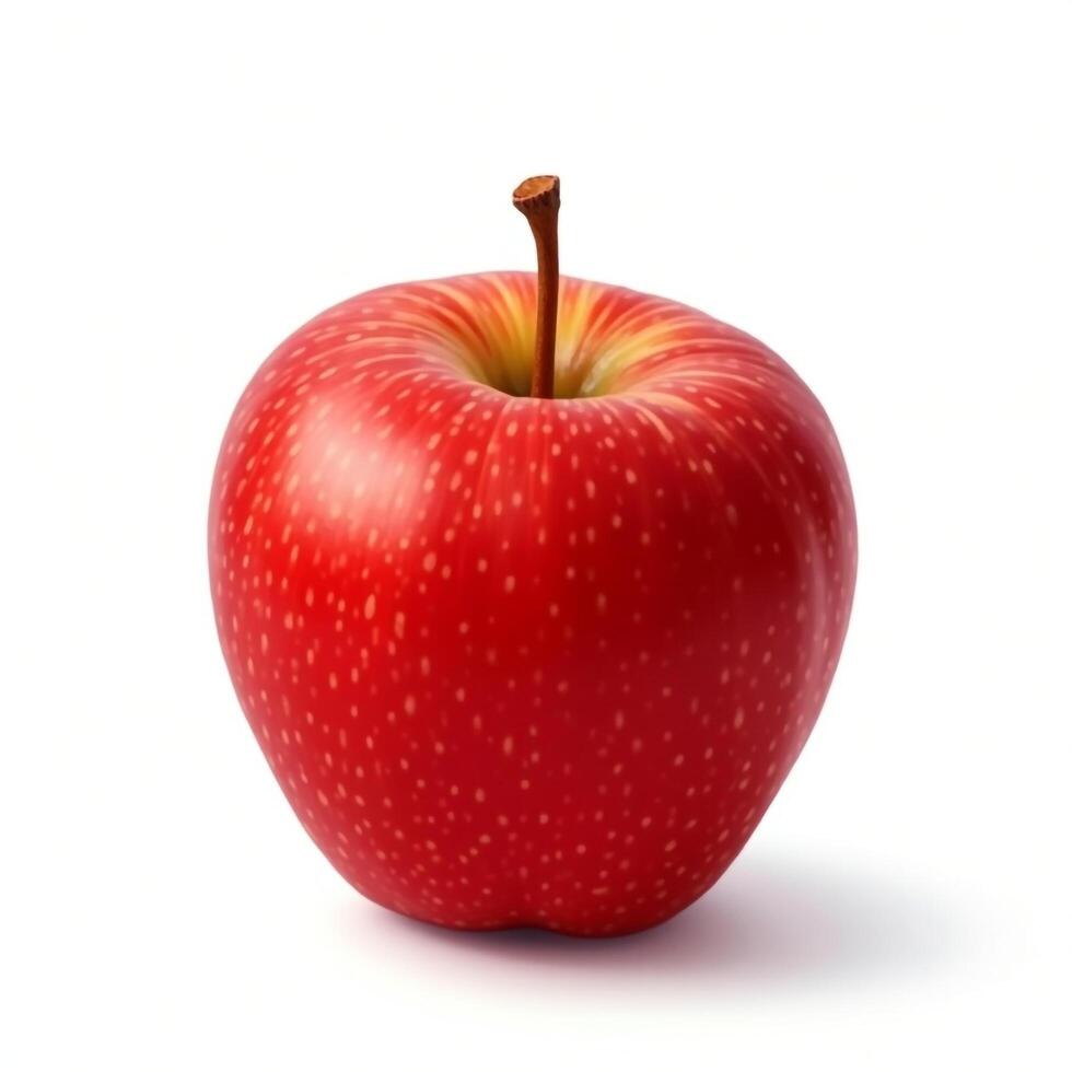 Fresh Red Apple Isolated on White Background photo