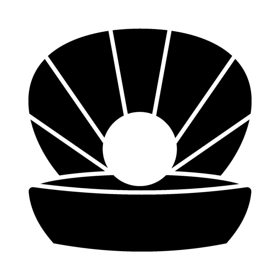 pearl solid icon vector