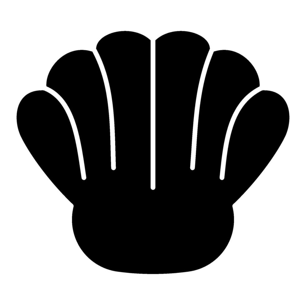 shell solid icon vector
