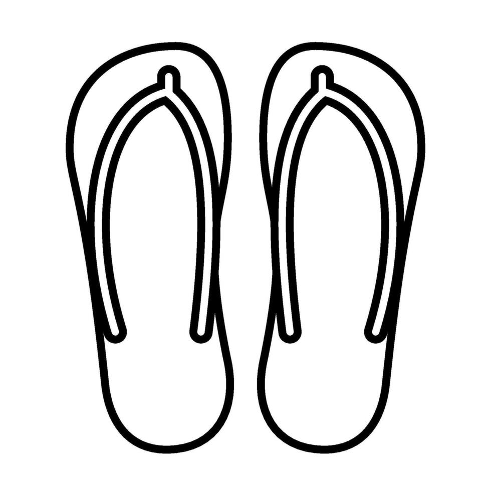 flip flops outline icon vector
