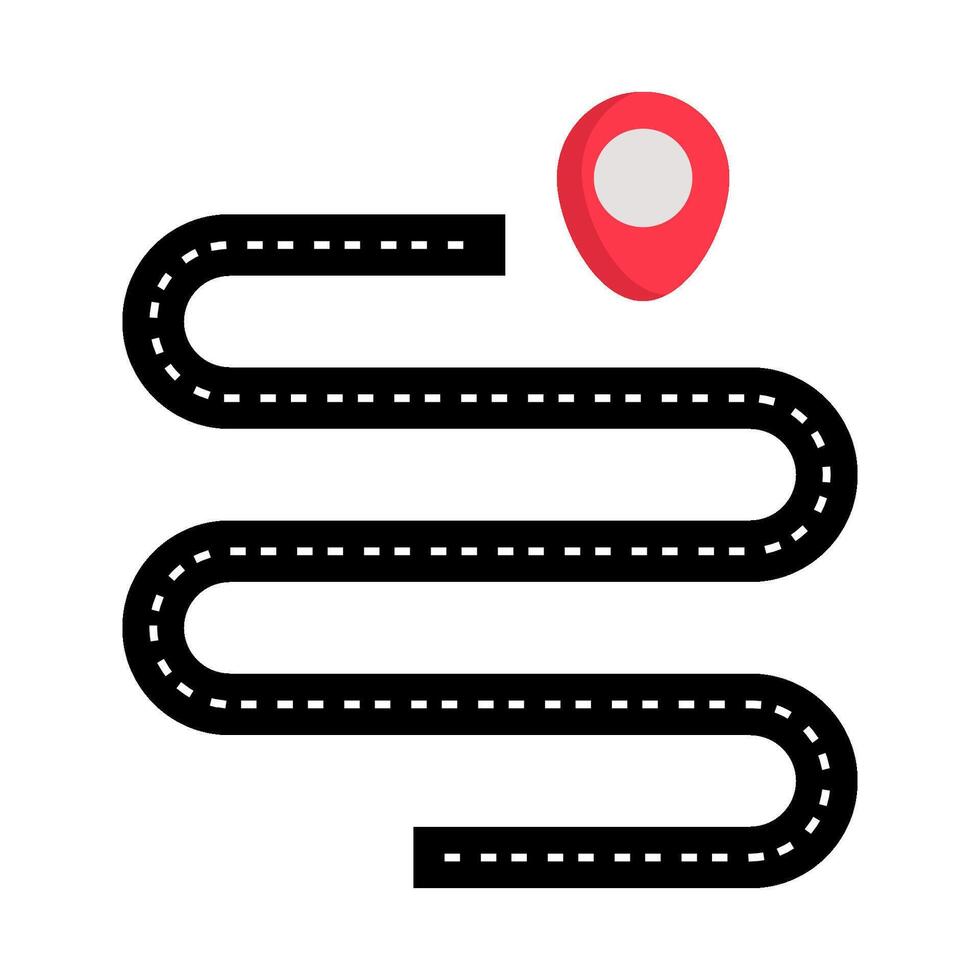 road flat icon vector