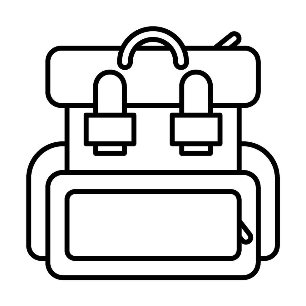 backpack outline icon vector
