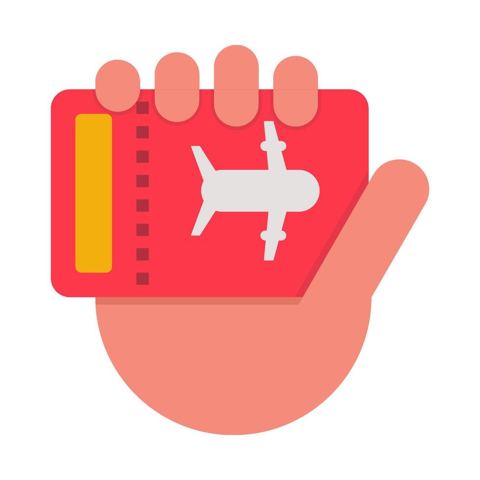 airplane ticket hand vector