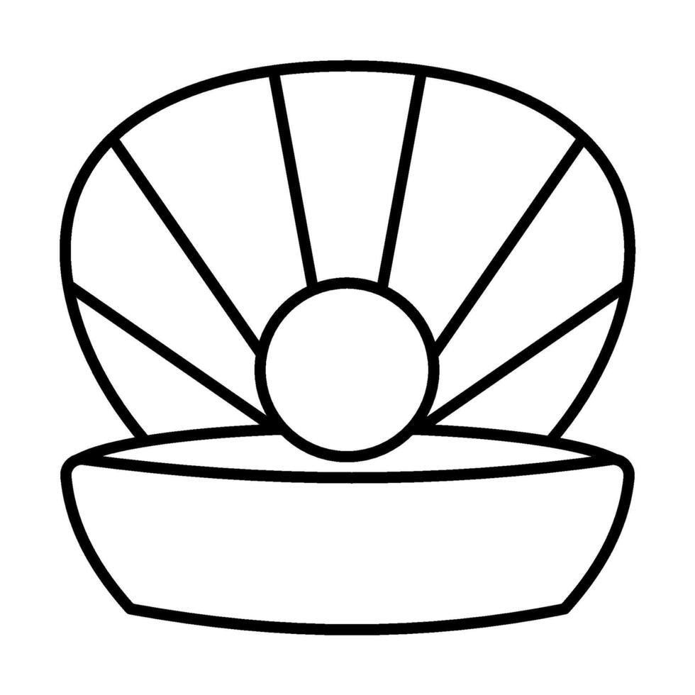 pearl outline icon vector