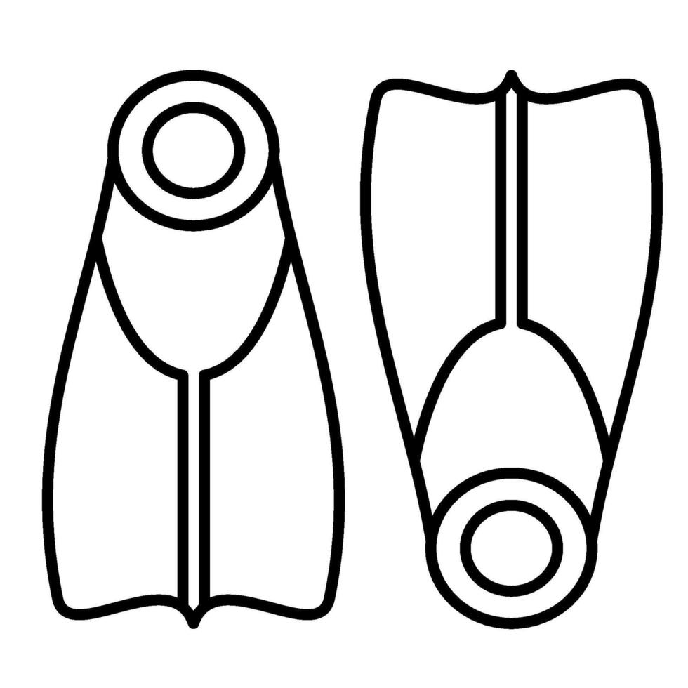 flippers outline icon vector