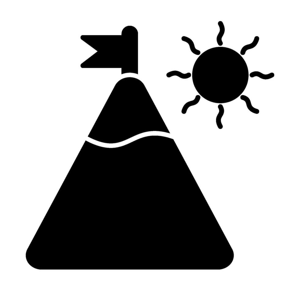 mountain solid icon vector