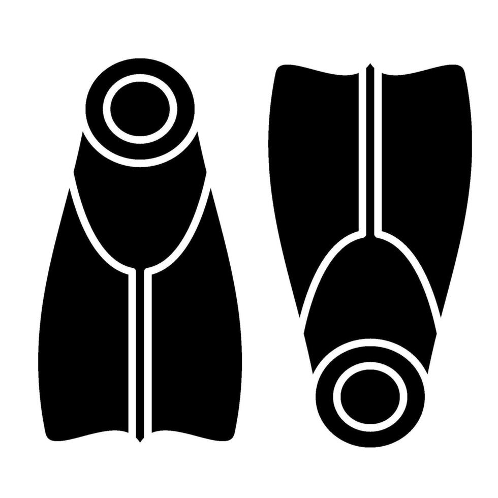flippers solid icon vector
