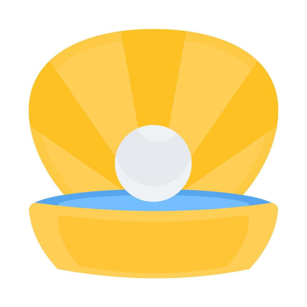 pearl flat icon vector