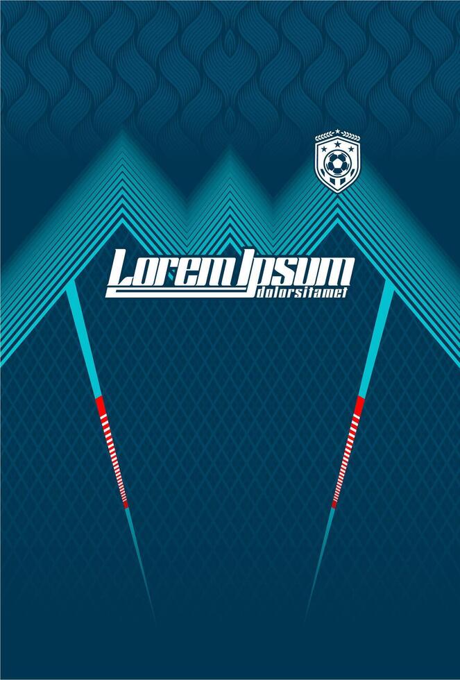 Abstract background for sports jersey pattern dark tosca strip vector