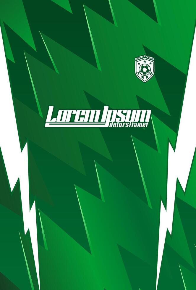Abstract background for sports jersey pattern green zig zag white vector