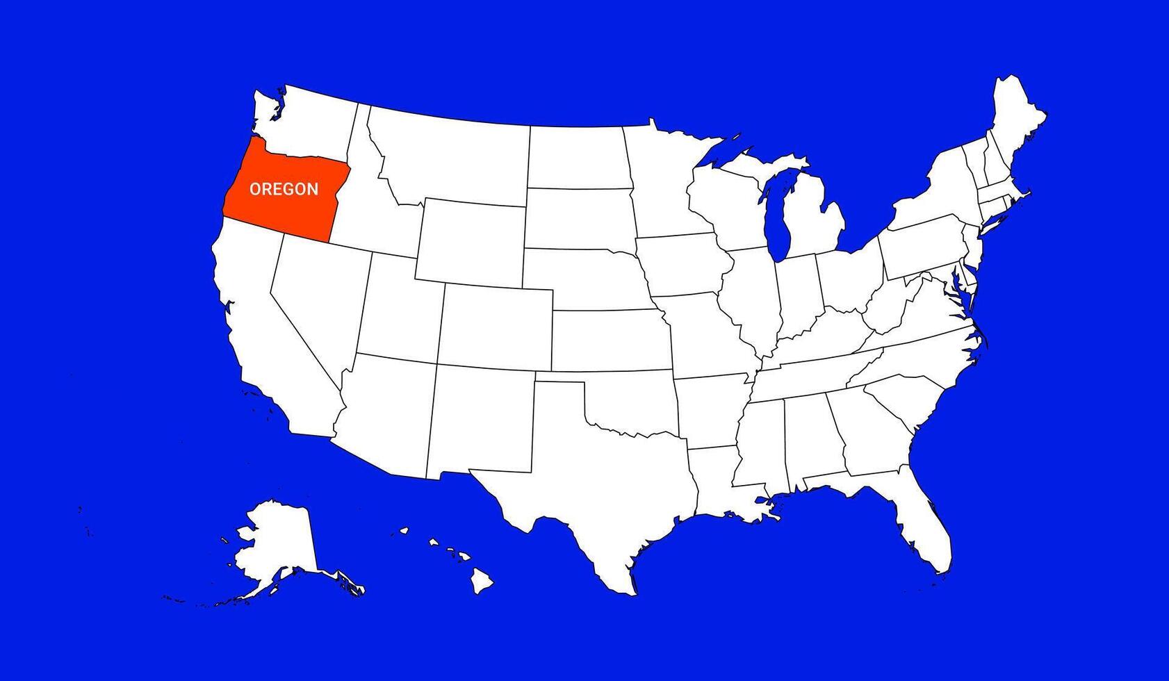oregon maps illustration USA vector