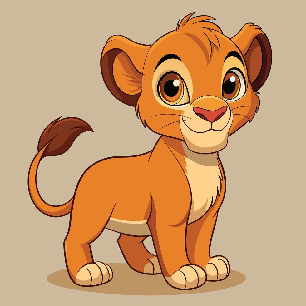 Lion Cub Illustration vector