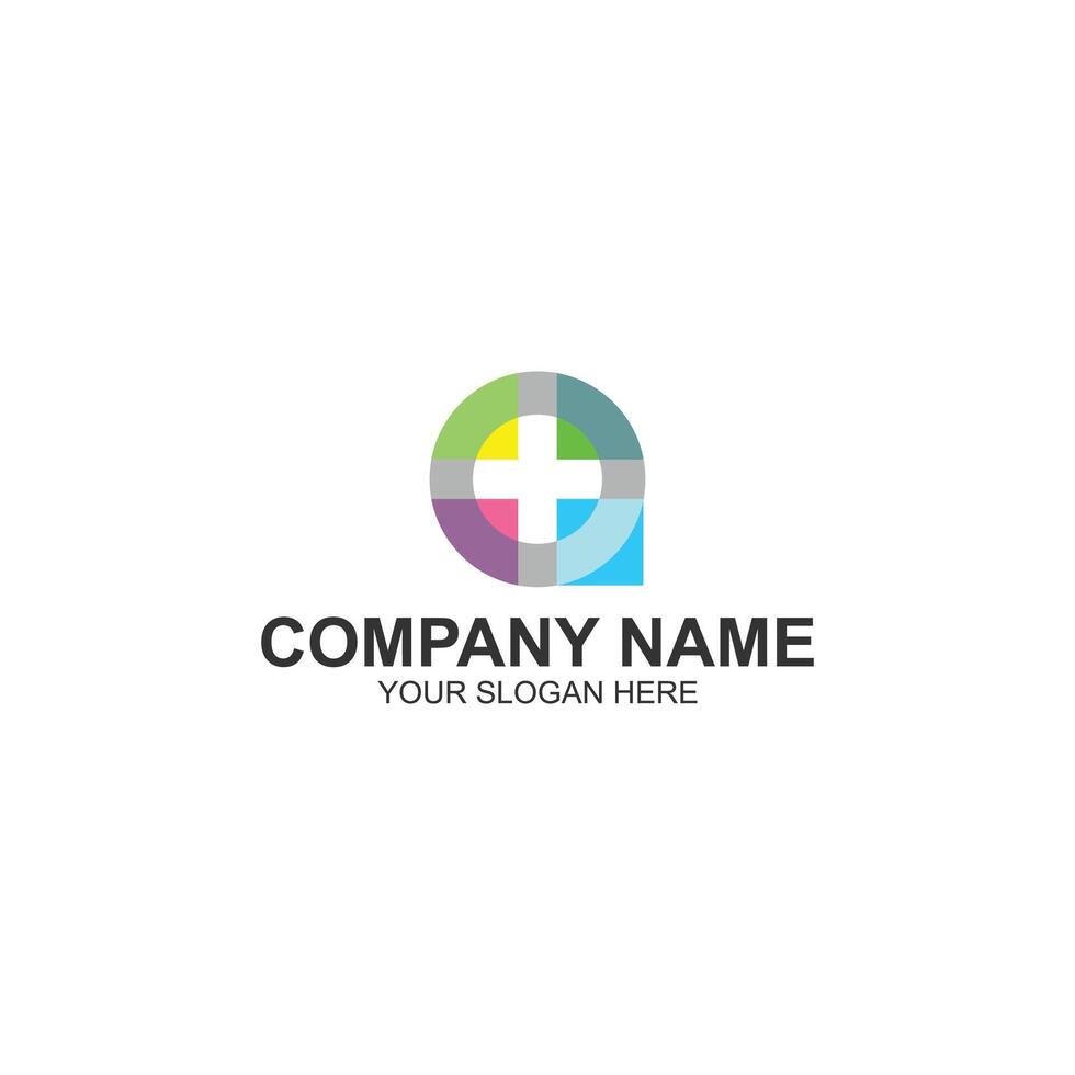 letter q logo design for health center or business with creative illustration vector