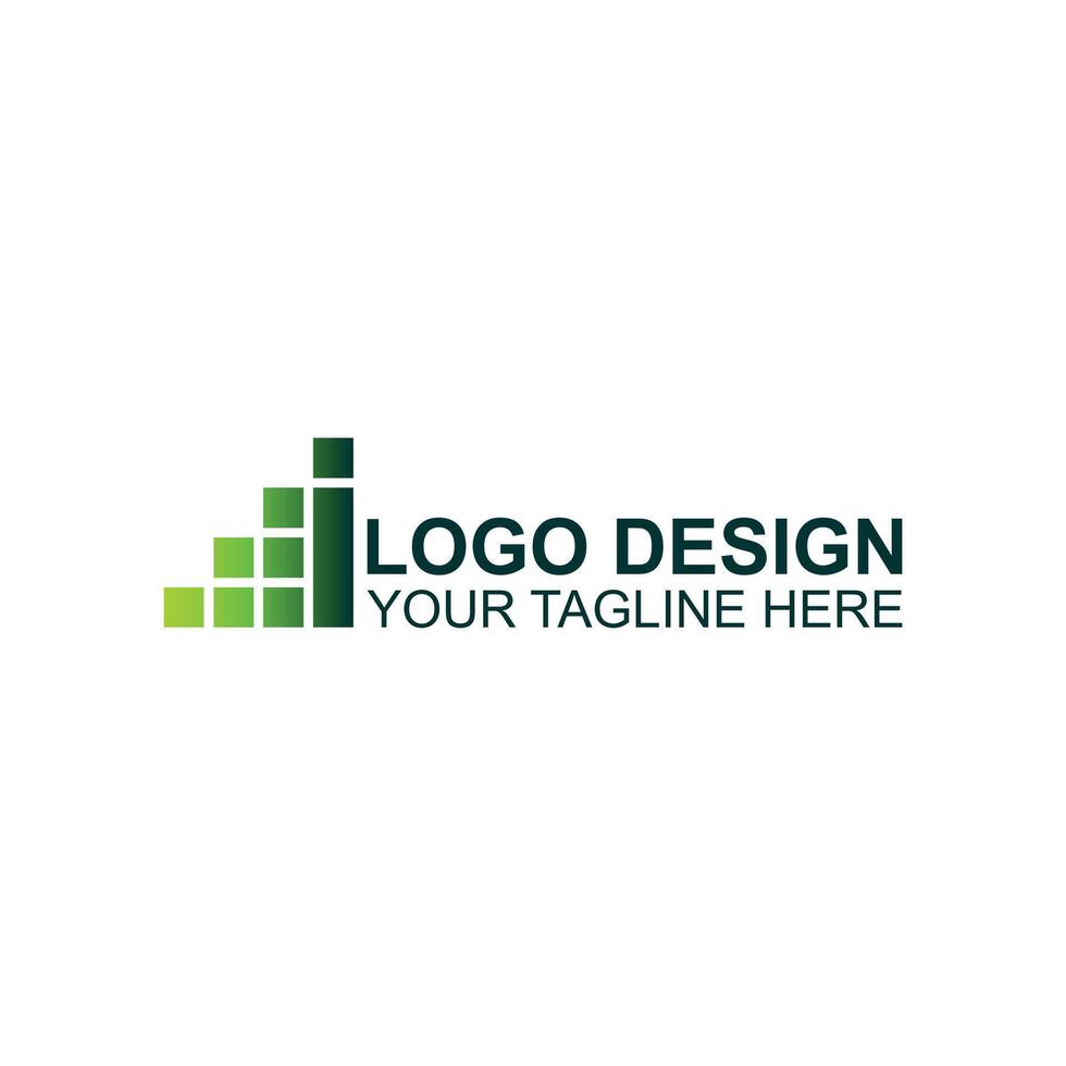 letter i logo design for company or technology with creative illustration vector