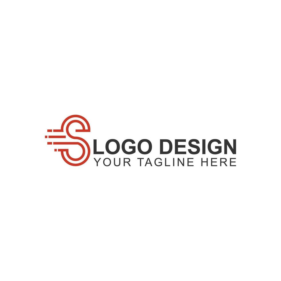letter s logo design for delivery service company with crerative illustration vector