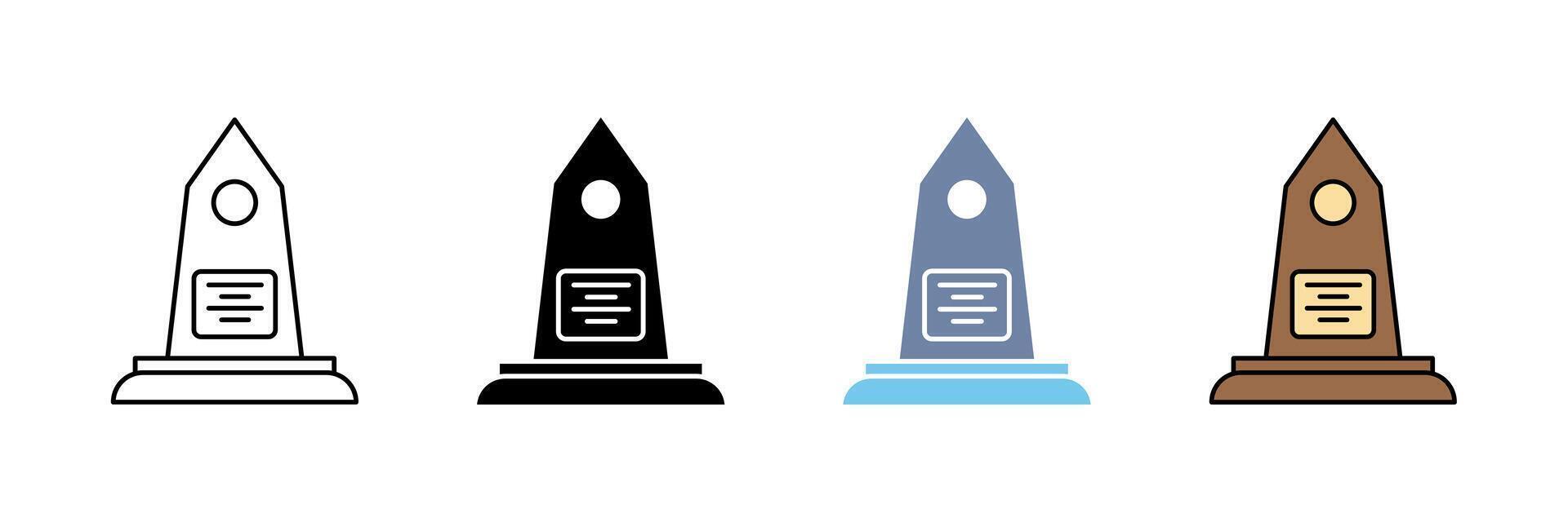 memorial concept line icon. Simple element illustration. memorial outline symbol design. vector