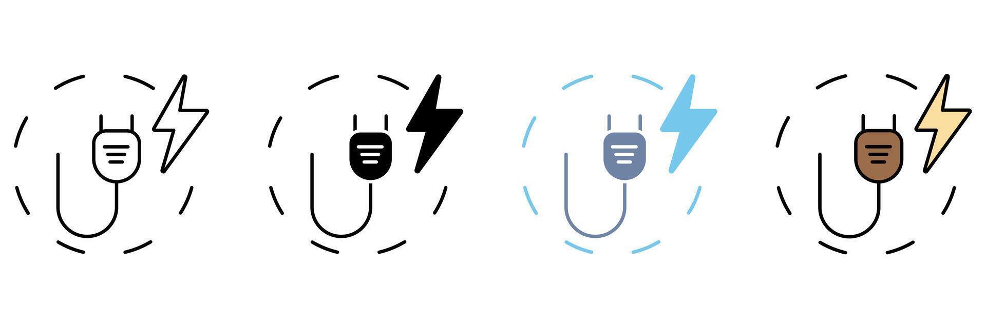electricity concept line icon. Simple element illustration. vector