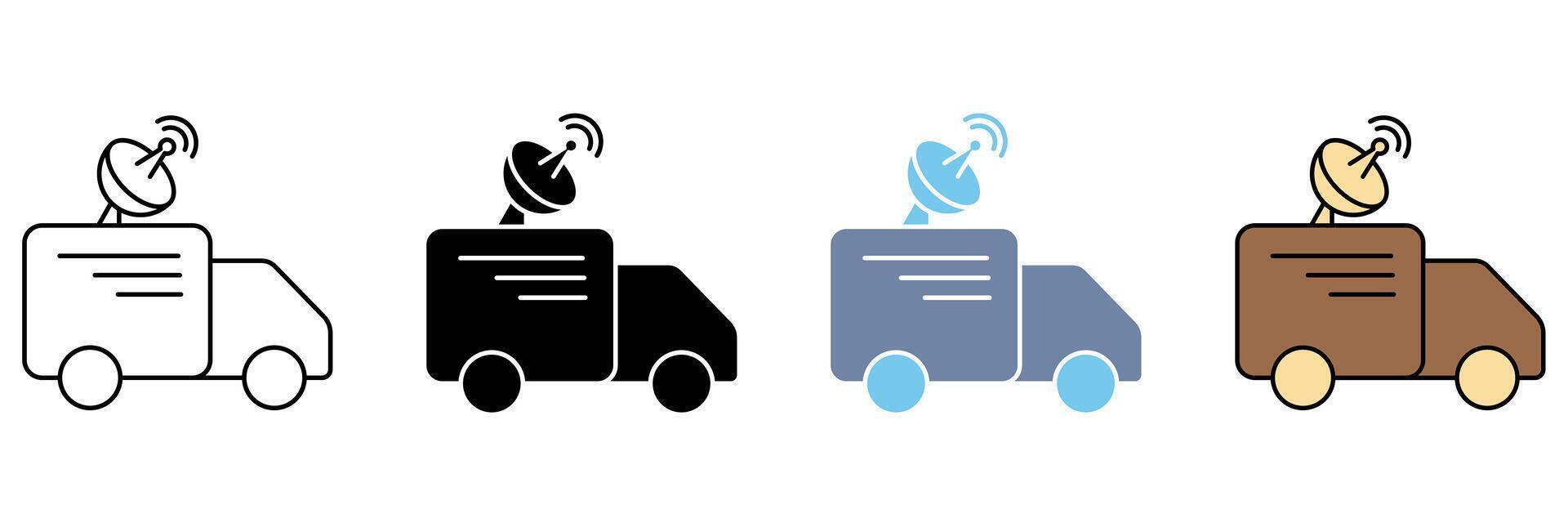 satellite concept line icon. Simple element illustration. vector