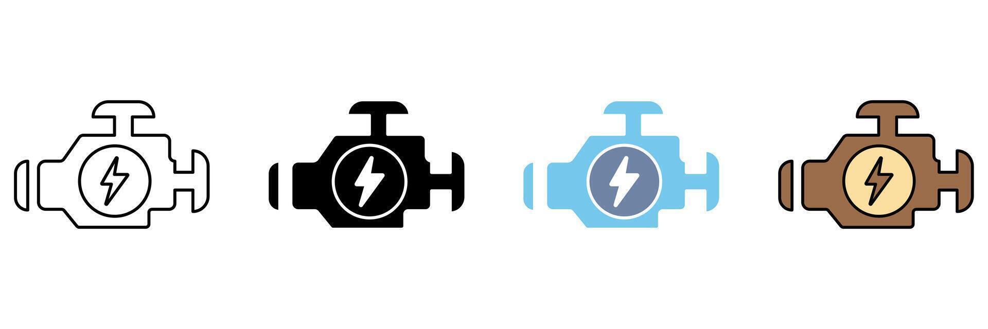 electric motor concept line icon. Simple element illustration. vector