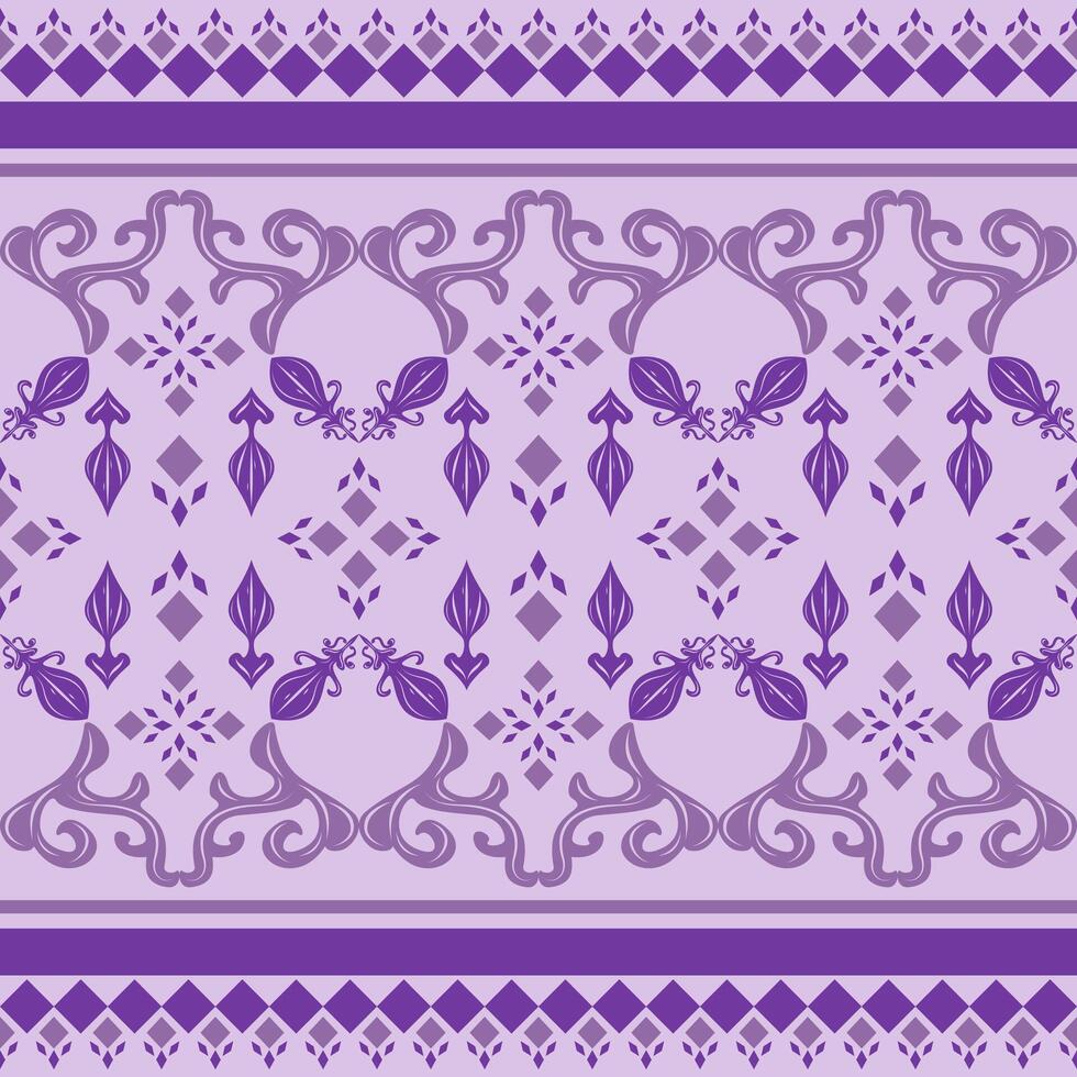 Opulence Elaborate Luxury Lavender Abstract Pastel Pattern. Beautiful Border Geometric Striped with Diamond Shape Scroll Ornament Neatly Arranged for Decoration Fabric Textiles Mable Mosaic Embroidery vector