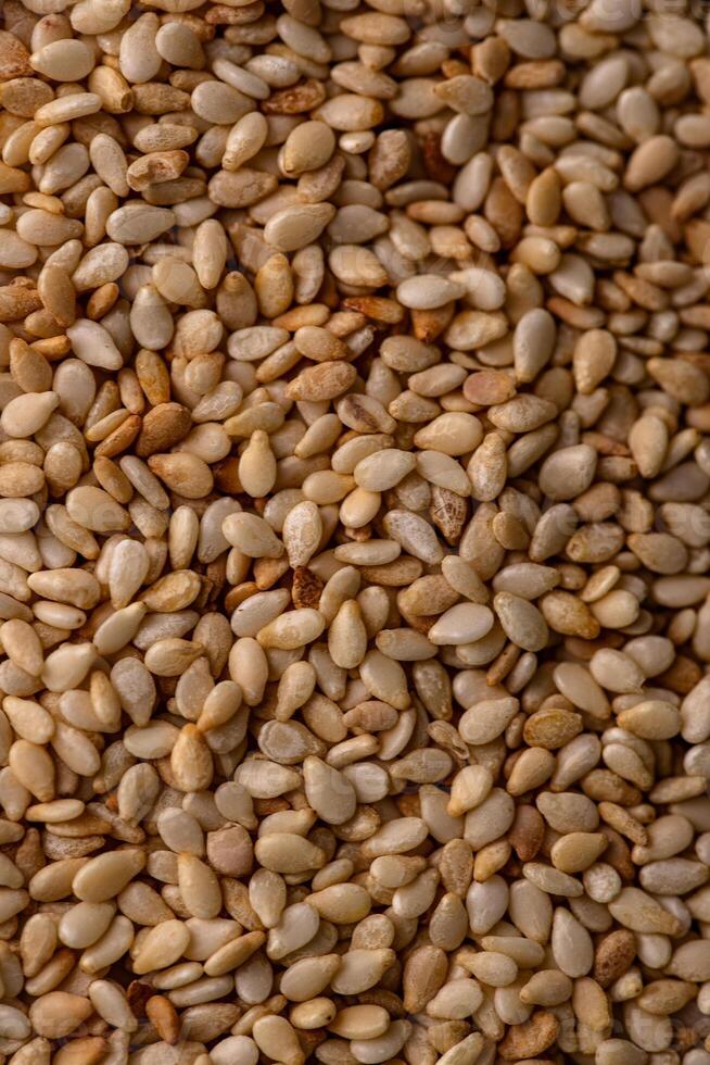 Close-up sesame seeds texture background pattern photo
