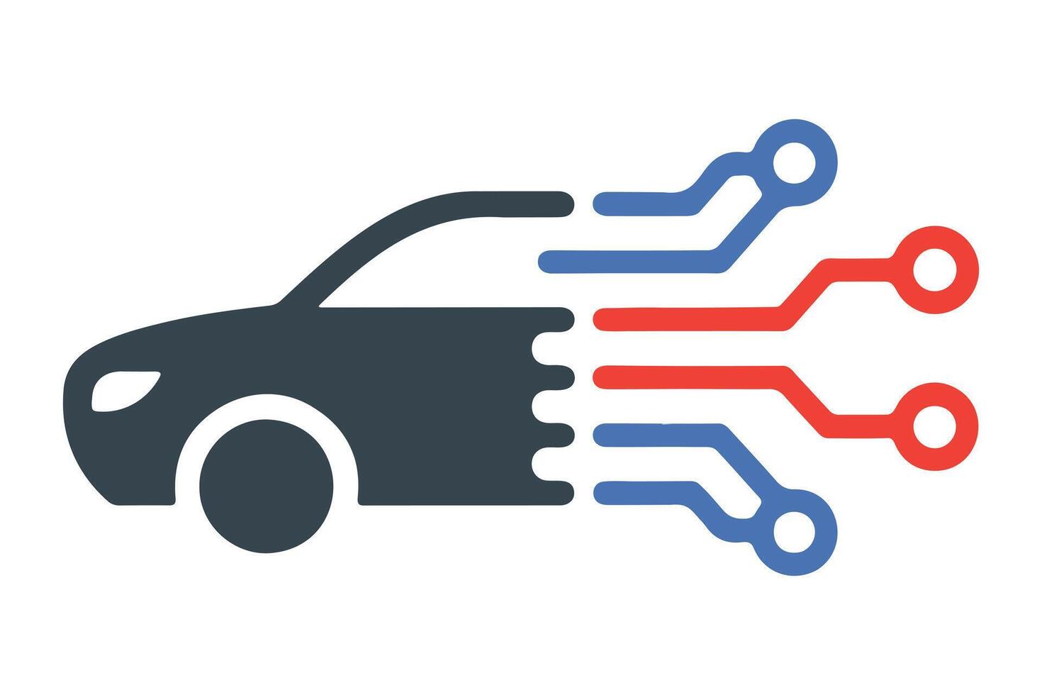 Connected car technology icon future automotive trends vector