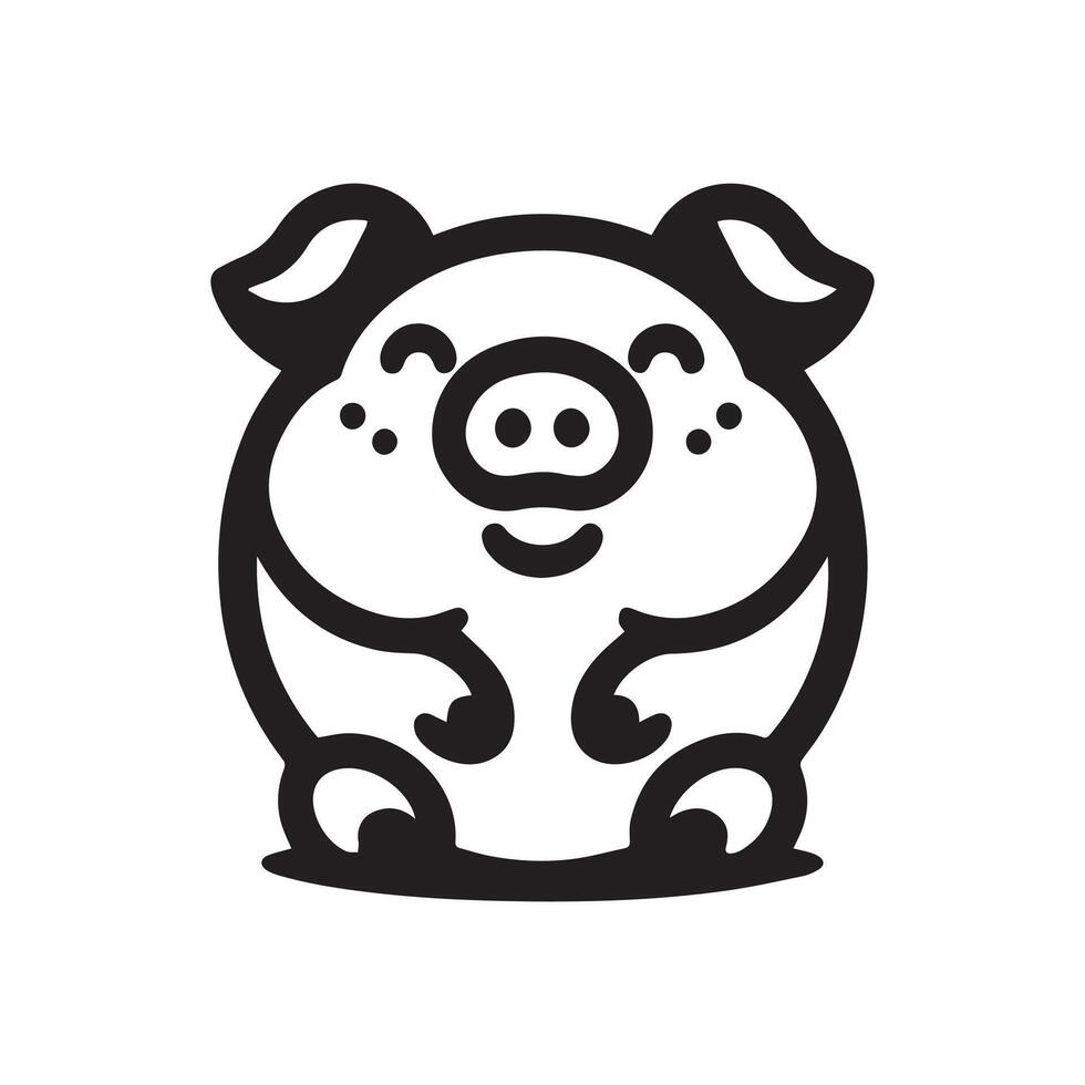 Cute Swine Logo vector