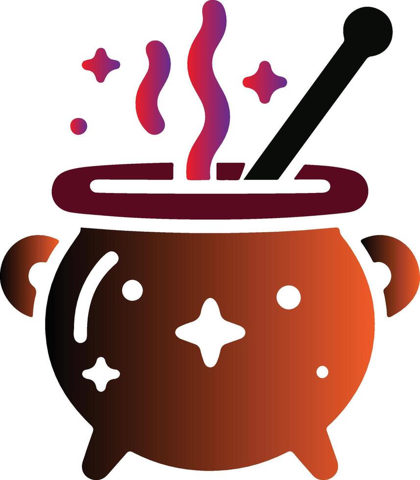 A Halloween party cauldron illustration. vector