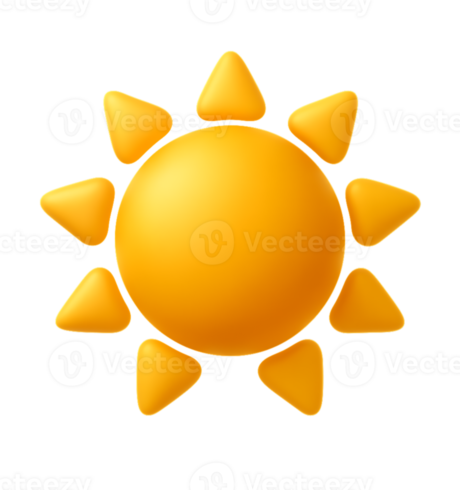 3D Sun Icon png