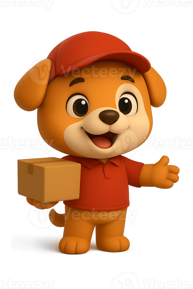 3D Delivery Puppy png